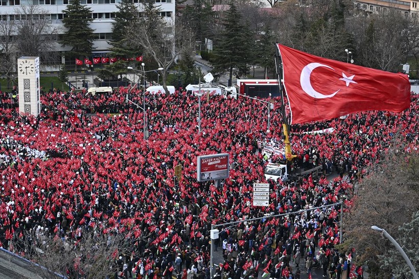 Başkentte "Büyük Gazze Yürüyüşü ve Mitingi"! Filistin'deki insanlık dramına dikkat çekiliyor - Resim: 29