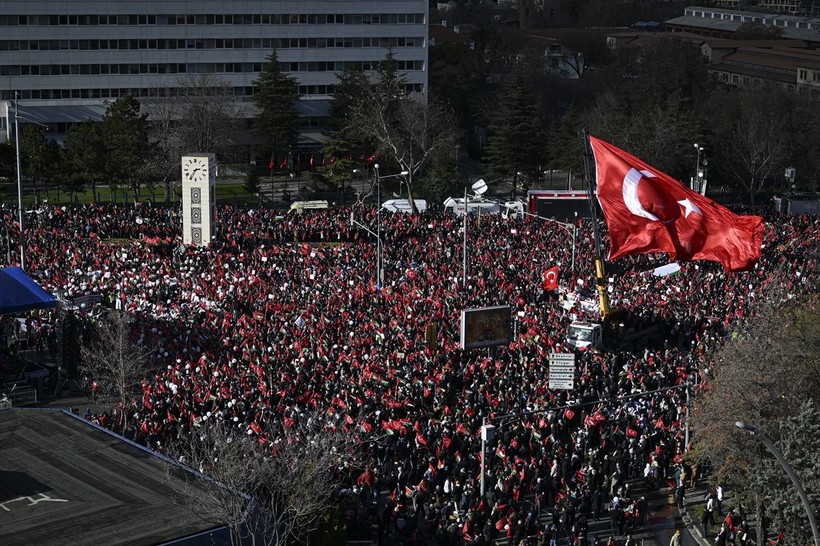 Başkentte "Büyük Gazze Yürüyüşü ve Mitingi"! Filistin'deki insanlık dramına dikkat çekiliyor - Resim: 31