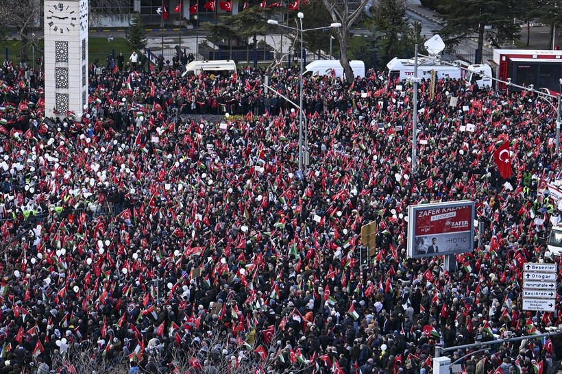 Başkentte "Büyük Gazze Yürüyüşü ve Mitingi"! Filistin'deki insanlık dramına dikkat çekiliyor - Resim: 38