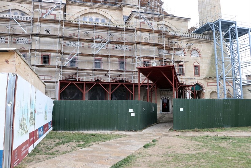 2021 yılında başlatılan çalışmalar kapsamında Edirne Selimiye Camii yenileniyor! Restorasyonu tamamlanan bölümler ibadet ve ziyarete açıldı - Resim: 4