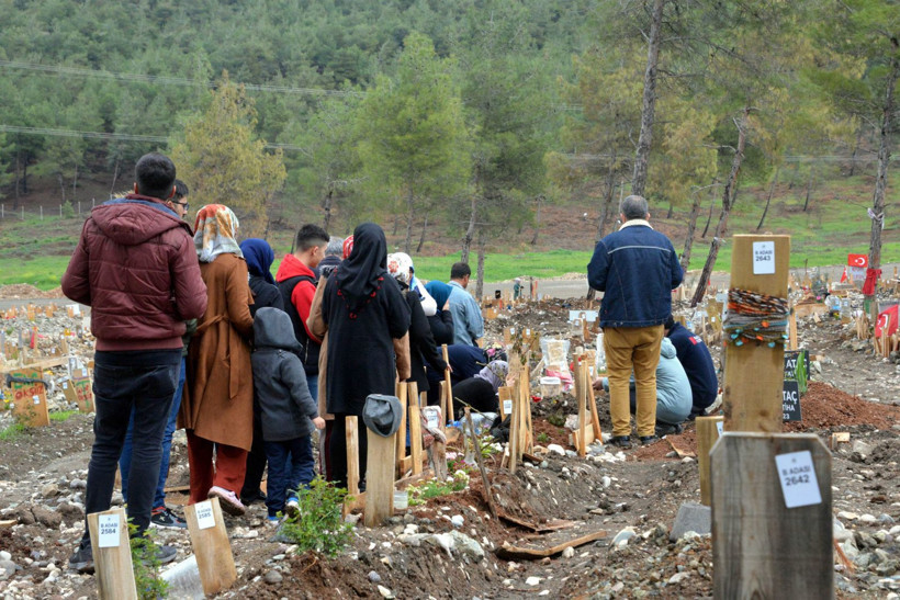 Depremin vurduğu şehirlerde en acı bayram! Mezarlıklarda kahreden fotoğraflar - Resim: 22