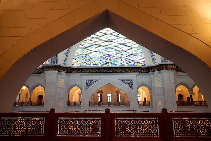 İstanbul Levent'te plazaların arasında görkemli bir cami: Barbaros Hayrettin Paşa Cami! Cumhuriyet tarihinde bir ilkle açıldı - Resim: 20