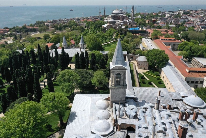 Fatih Sultan Mehmet tarafından inşa edilen Topkapı Sarayı dron ile görüntülendi - Resim: 4