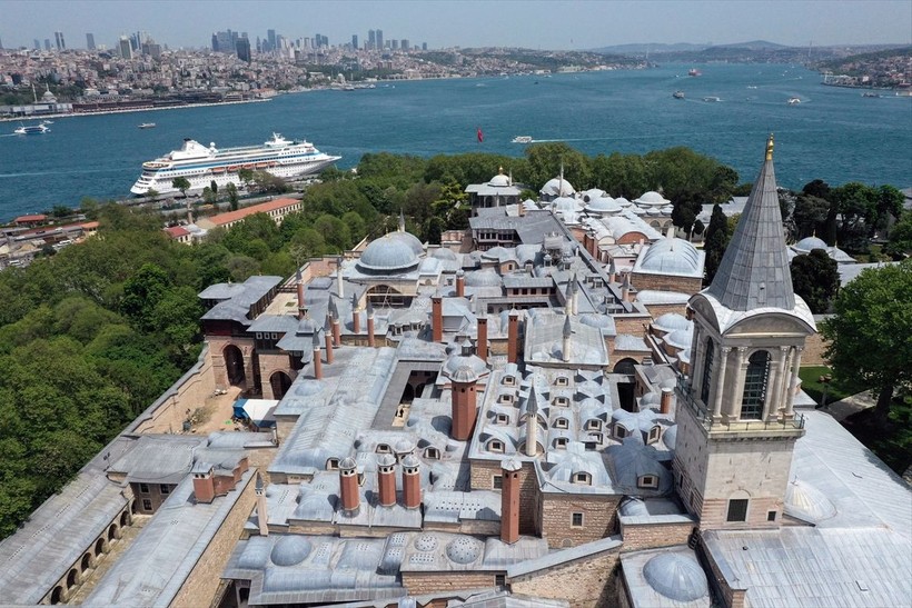 Fatih Sultan Mehmet tarafından inşa edilen Topkapı Sarayı dron ile görüntülendi - Resim: 8