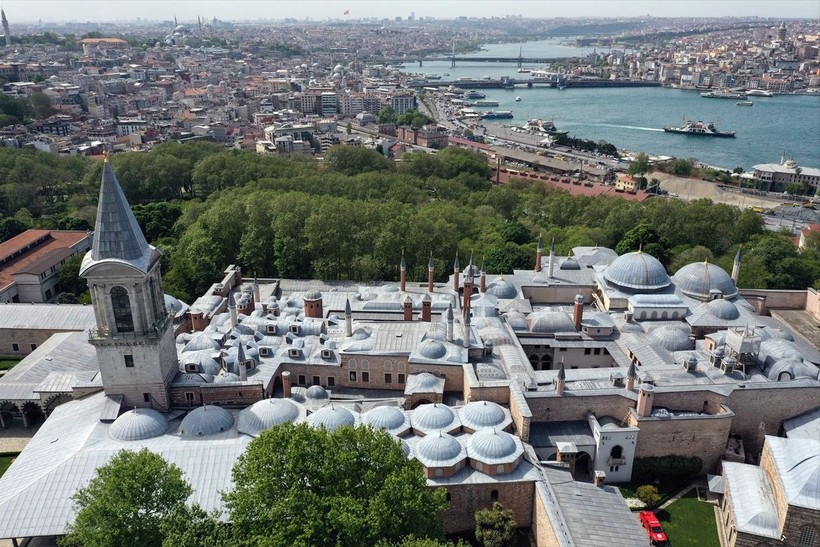 Fatih Sultan Mehmet tarafından inşa edilen Topkapı Sarayı dron ile görüntülendi - Resim: 11