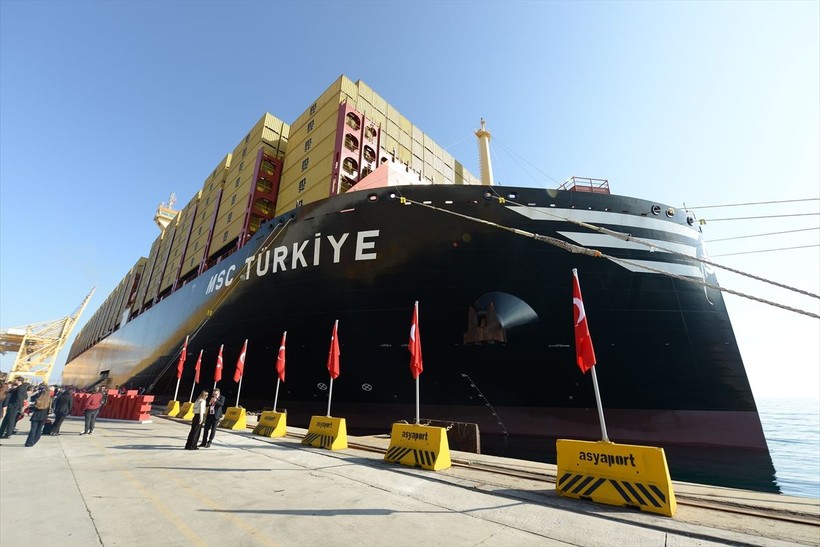 Dünyanın en büyük konteyner gemisi 'MSC Türkiye' Tekirdağ'da - Resim: 6
