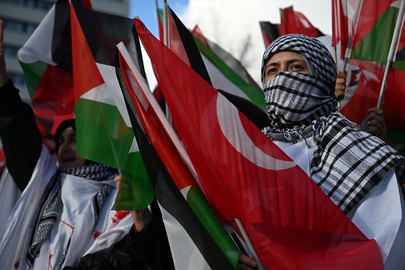 Başkentte "Büyük Gazze Yürüyüşü ve Mitingi"! Filistin'deki insanlık dramına dikkat çekiliyor - Resim: 3