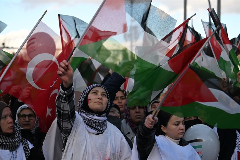Başkentte "Büyük Gazze Yürüyüşü ve Mitingi"! Filistin'deki insanlık dramına dikkat çekiliyor - Resim: 5