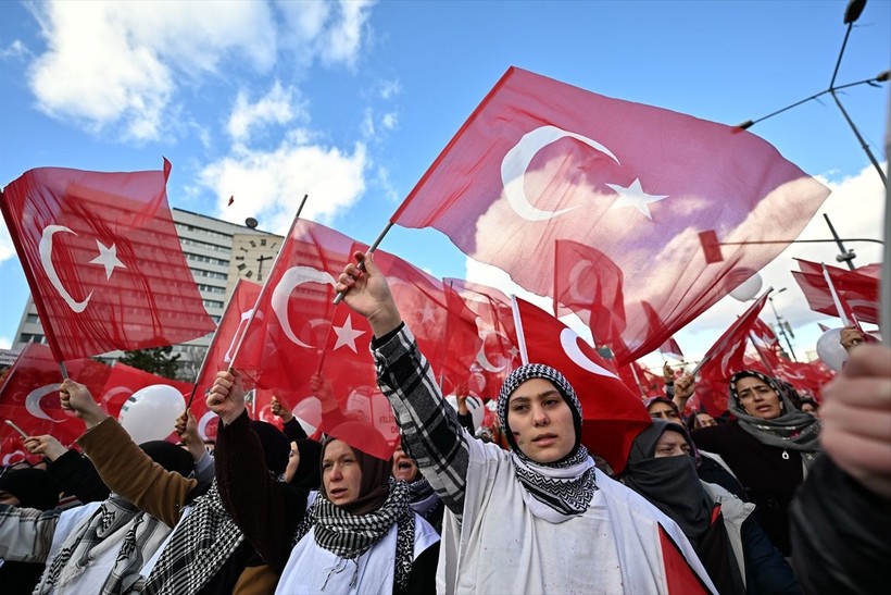Başkentte "Büyük Gazze Yürüyüşü ve Mitingi"! Filistin'deki insanlık dramına dikkat çekiliyor - Resim: 12