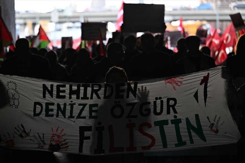 Başkentte "Büyük Gazze Yürüyüşü ve Mitingi"! Filistin'deki insanlık dramına dikkat çekiliyor - Resim: 25
