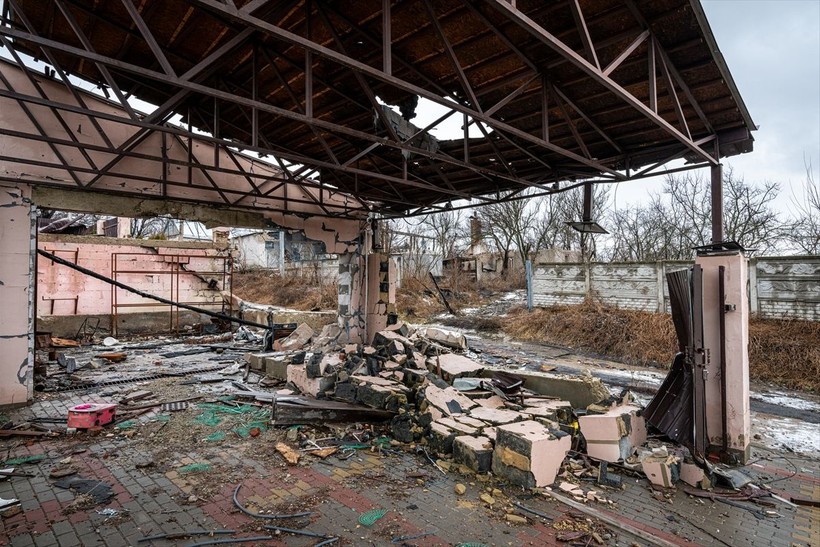 Ukrayna'nın Donetsk bölgesinde savaşın izleri - Resim: 17