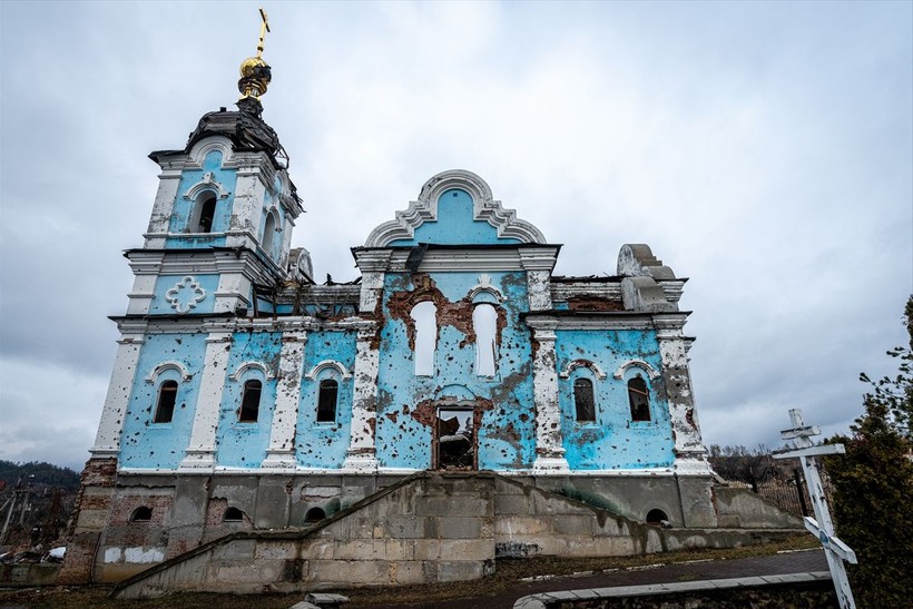 Ukrayna'nın Donetsk bölgesinde savaşın izleri - Resim: 23