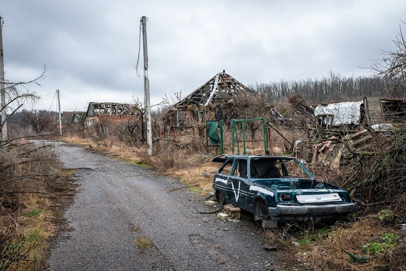 Ukrayna'nın Donetsk bölgesinde savaşın izleri - Resim: 31