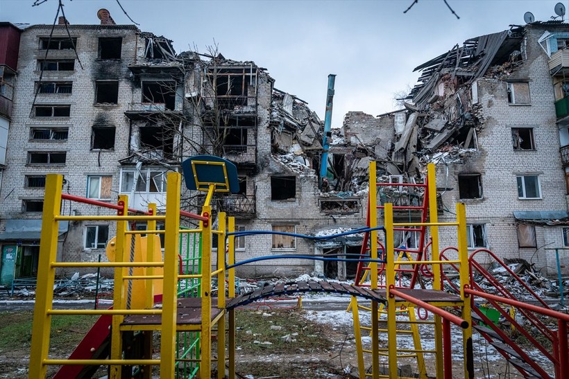 Ukrayna'nın Donetsk bölgesinde savaşın izleri - Resim: 34