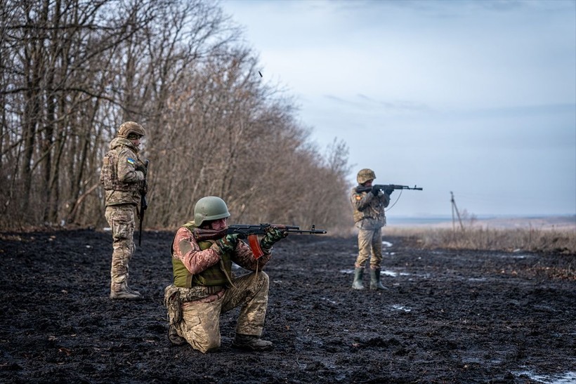 Ukrayna ordusu Donetsk Oblastı'nda eğitimlerine devam ediyor - Resim: 21