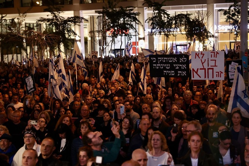 İsrailli vatandaşlardan 'Netanyahu' karşıtı eylem! - Resim: 14