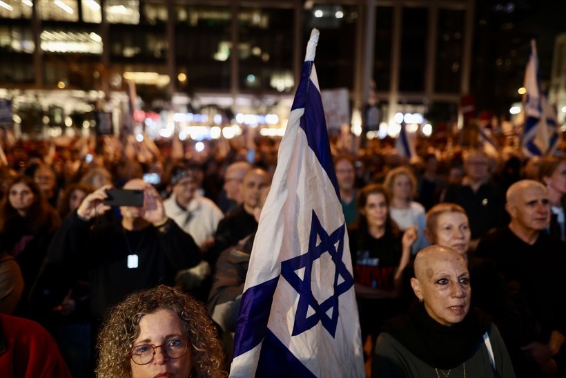 İsrailli vatandaşlardan 'Netanyahu' karşıtı eylem! - Resim: 19