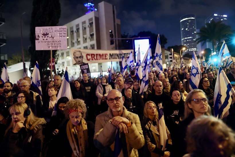 İsrailli vatandaşlardan 'Netanyahu' karşıtı eylem! - Resim: 24