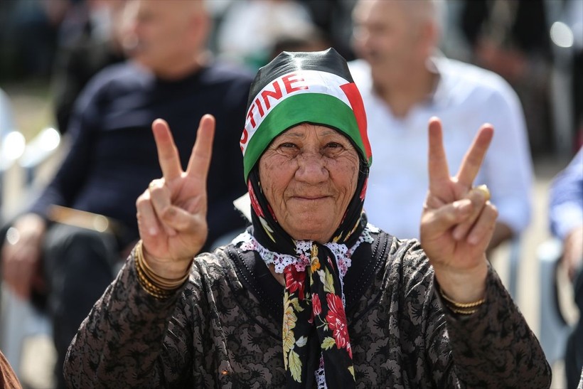 Filistinliler, İsrail işgaline karşı "Toprak Günü" yürüyüşü düzenledi - Resim: 32