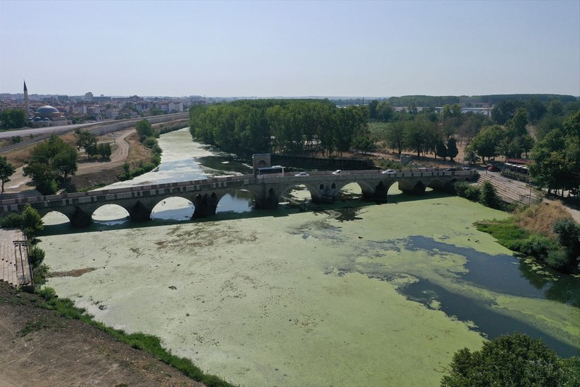 Tunca Nehri'ni kuraklık vurdu! Bazı bölümlerinde su akışı durdu - Resim: 6