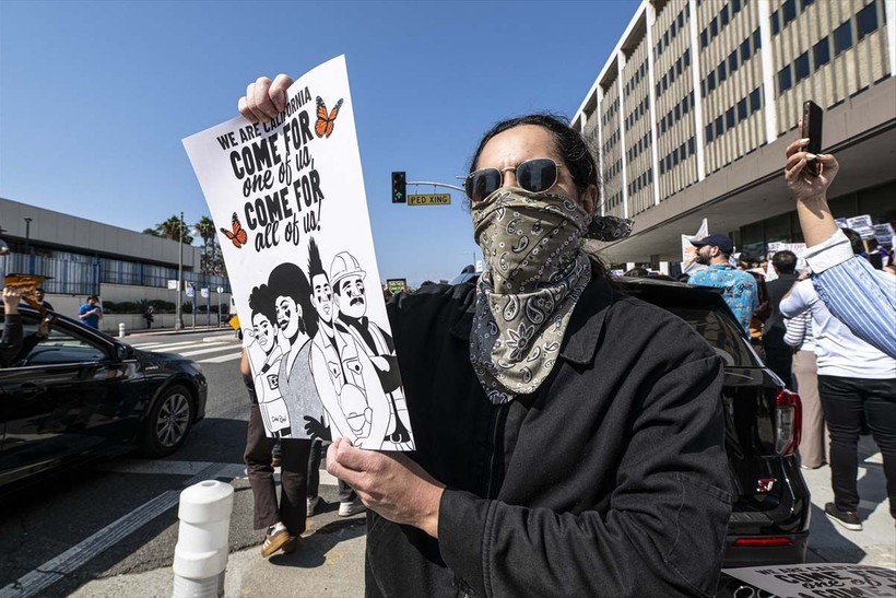Los Angeles'ta isyan başladı! Ulusal Muhafızlar sokağa indi - Resim: 20