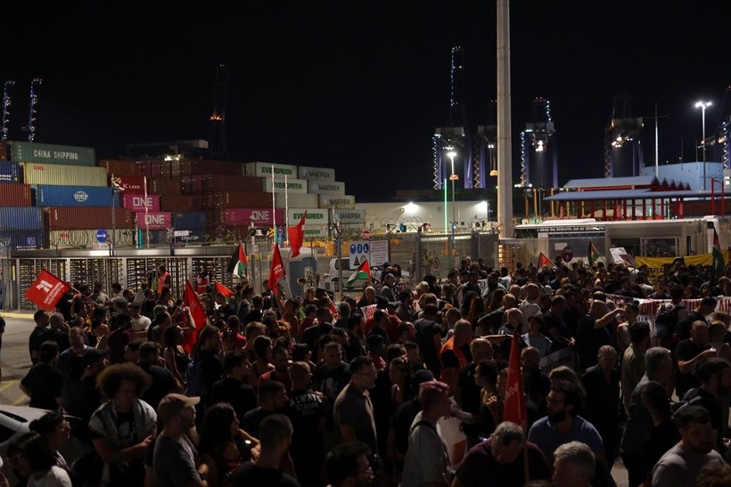 Yunanistan'da İsrail protestosu! Ülke sınırları üzerinden malzeme götürülmemesi için eylem yaptılar - Resim: 13