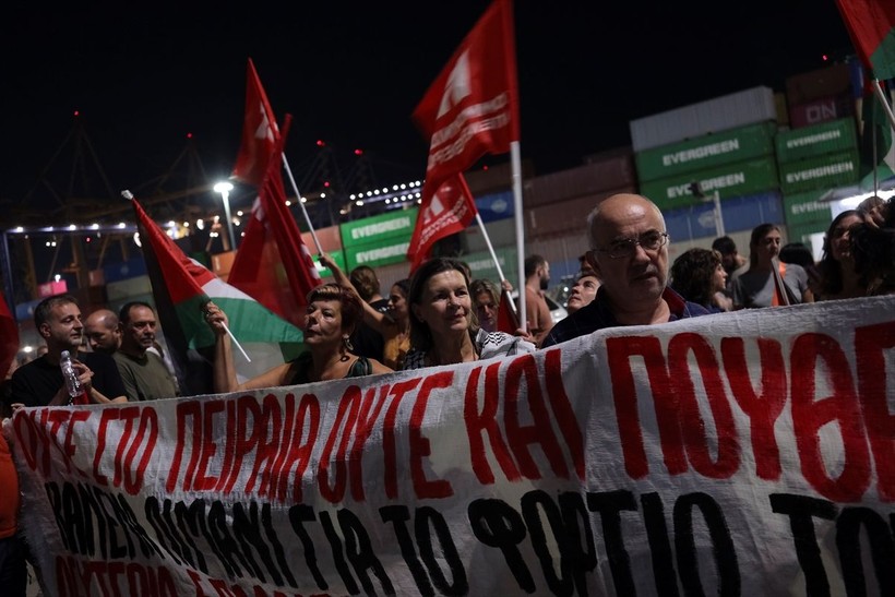 Yunanistan'da İsrail protestosu! Ülke sınırları üzerinden malzeme götürülmemesi için eylem yaptılar - Resim: 19