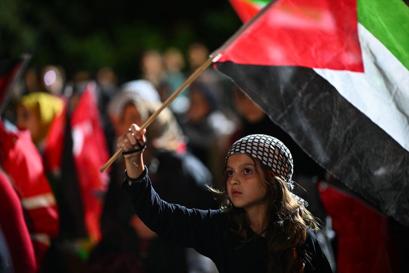 Ankara'da Küresel Sumud Filosu'na destek eylemi düzenlendi - Resim: 5