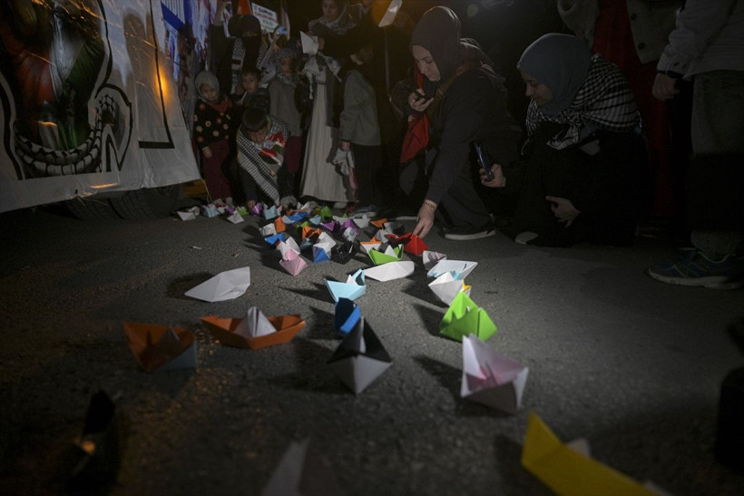 Ankara'da Küresel Sumud Filosu'na destek eylemi düzenlendi - Resim: 19