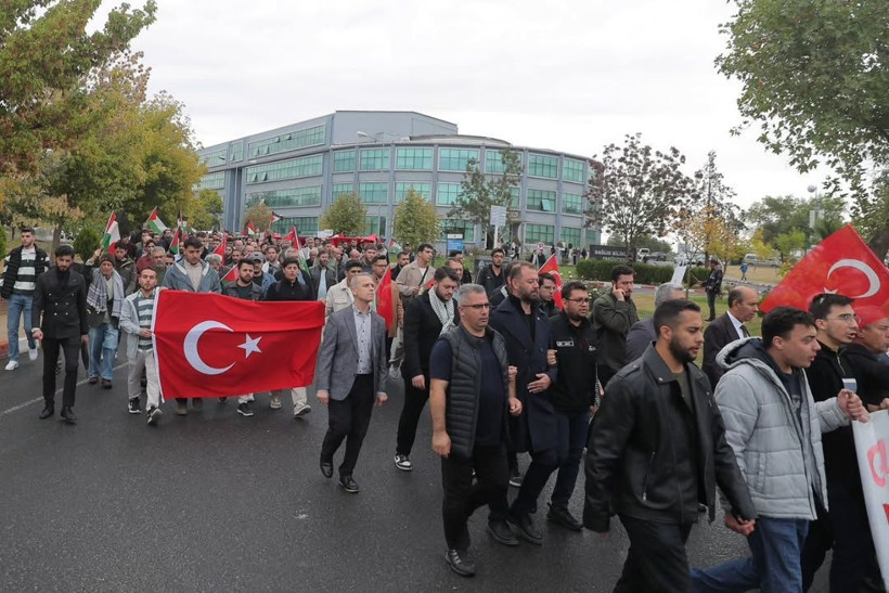 Trakya Üniversitesinden Gazze’ye destek yürüyüşü - Resim: 6