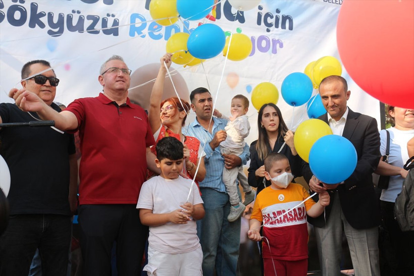 Hatay'da kanseri yenen 3 yaşındaki Tamer Talha için gökyüzüne balonlar bırakıldı - Resim: 4