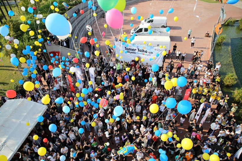 Hatay'da kanseri yenen 3 yaşındaki Tamer Talha için gökyüzüne balonlar bırakıldı - Resim: 9