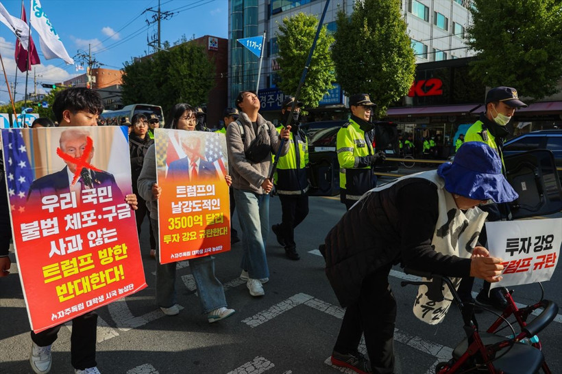 Güney Kore’de Trump protestosu! Yüzlerce kişi sokaklara döküldü - Resim: 5