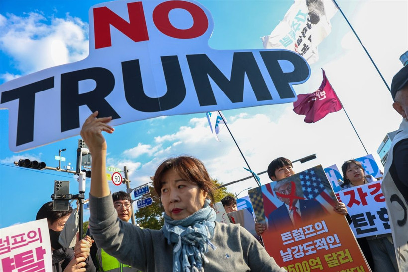 Güney Kore’de Trump protestosu! Yüzlerce kişi sokaklara döküldü - Resim: 10