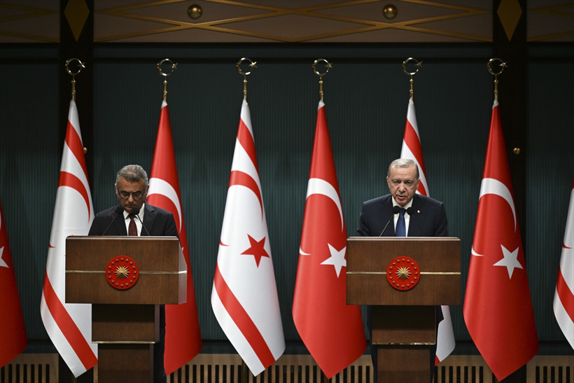 KKTC Cumhurbaşkanı Erhürman Ankara'da! Cumhurbaşkanı Erdoğan'dan iki devletli çözüm mesajı - Resim : 3