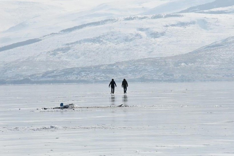 Ardahan'da eski 20 derecede Eskimo usulü balık avı! - Resim: 7