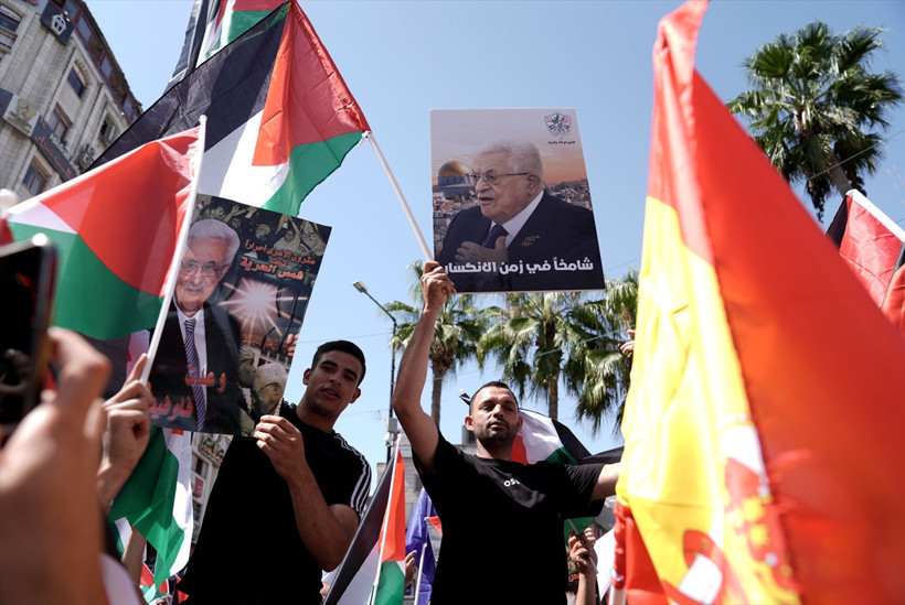 Ramallah’ta Filistin’e Destek ve Gazze Saldırılarına Tepki Yürüyüşü - Resim : 2