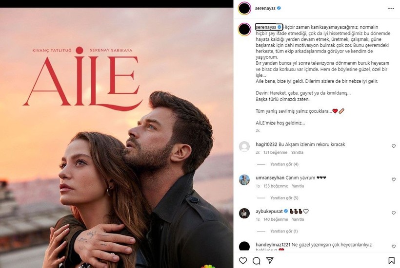 'Aile' dizisi bu akşam yayında! Serenay Sarıkaya'dan yayın öncesi sürpriz paylaşım: Korkuyorum - Resim: 8