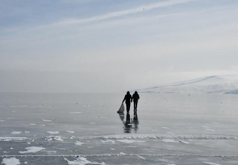 Ardahan'da eski 20 derecede Eskimo usulü balık avı! - Resim: 11