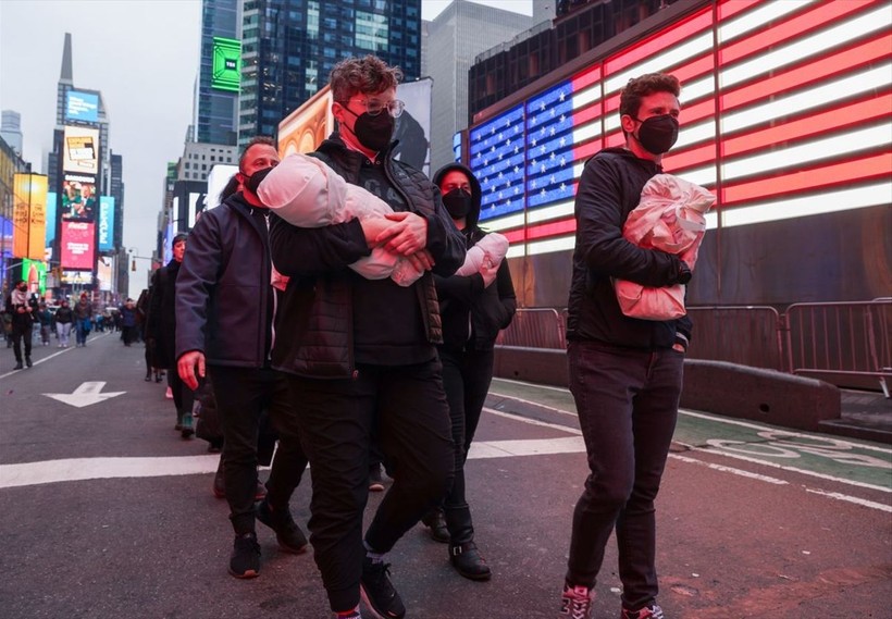 New York Gazze'de ölen binlerce bebek ve çocuk için sessiz yürüyüş yaptı - Resim: 72