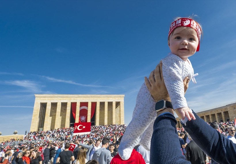 100. Yıl Kutlamaları nedeniyle Anıtkabir'de dün ziyaretçi rekoru kırıldı - Resim: 13
