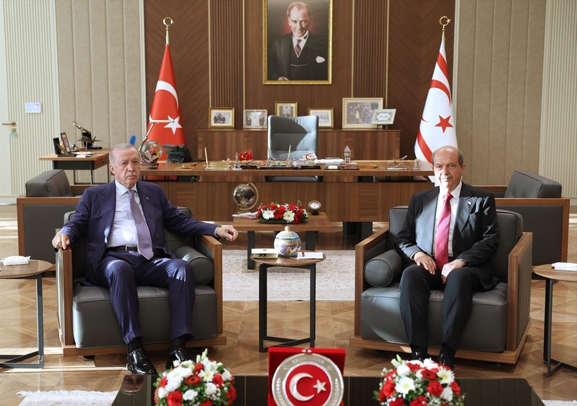 Cumhurbaşkanı Erdoğan, KKTC Cumhurbaşkanı Tatar ile görüştü - Resim : 1