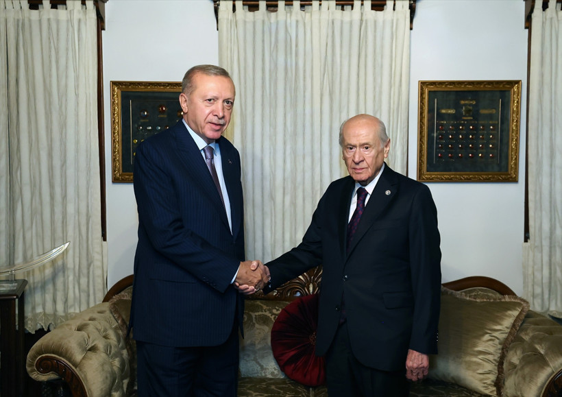 Cumhurbaşkanı Erdoğan, MHP Genel Başkanı Bahçeli ile görüştü - Resim : 3