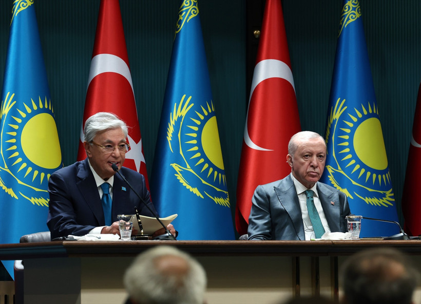 Cumhurbaşkanı Erdoğan ve Kazakistan Cumhurbaşkanı Tokayev ortak basın toplantısında konuştu - Resim : 1