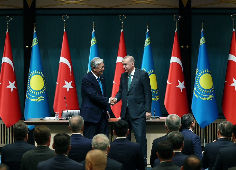 Cumhurbaşkanı Erdoğan ve Kazakistan Cumhurbaşkanı Tokayev ortak basın toplantısında konuştu - Resim : 2