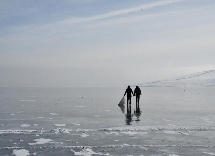 Ardahan'da eski 20 derecede Eskimo usulü balık avı! - Resim: 4