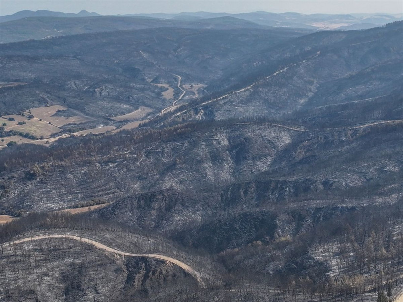 Çanakkale'de yangın dronla görüntülendi - Resim: 7