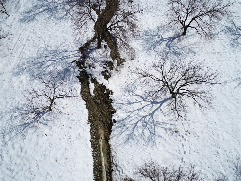Deprem derin yarıklar oluşturdu! Malatya Doğanşehir kırsalında kayısı bahçeleri 2 metre çöktü - Resim: 10