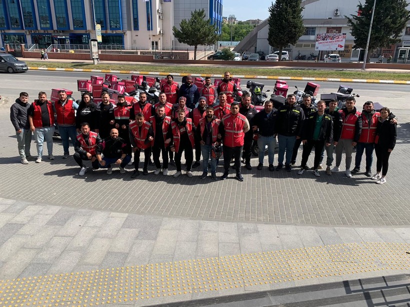 Edirne'de motokuryeler, Ata Emre'nin öldürülmesini kontak kapatarak protesto etti - Resim: 7