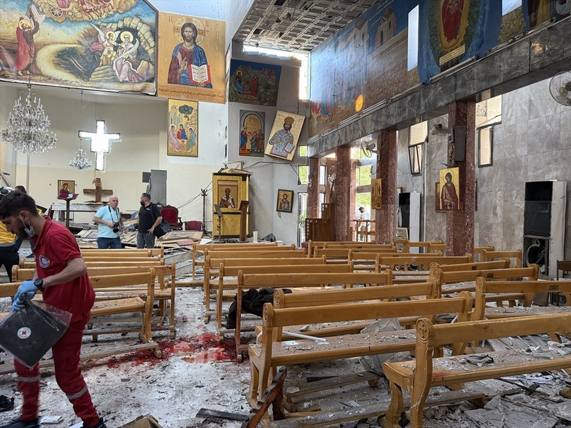 Suriye'nin başkenti Şam'da kiliseye saldırı: Çok sayıda ölü ve yaralı var - Resim : 3